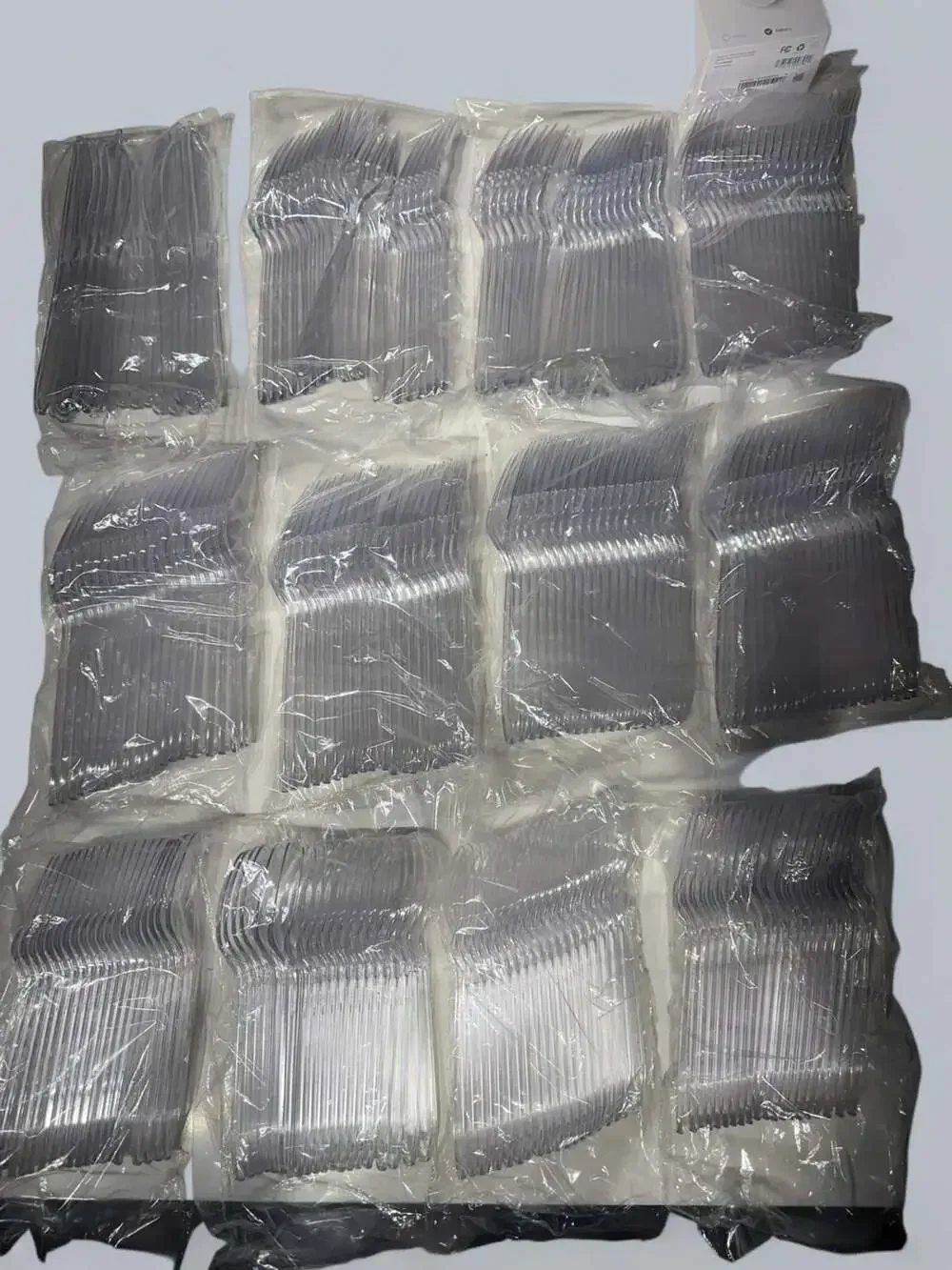 Clear Plastic Cutlery Set Forks Knives Spoons Bulk